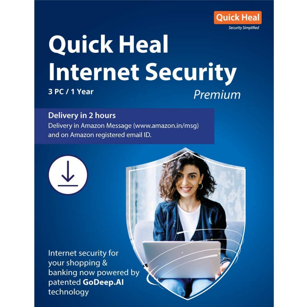 Quick Heal Internet Security – 3 PCs, 1 Year (Email Delivery in 2 hours- No CD)