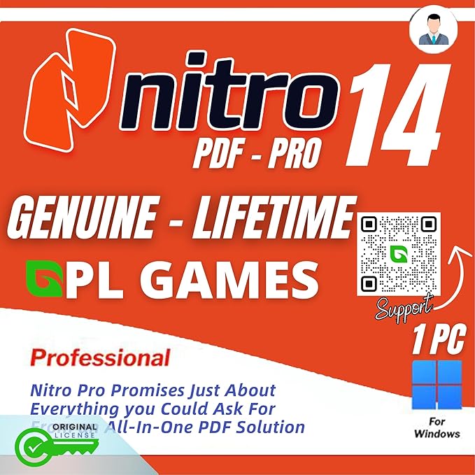 JaxKing Nitro PDF 14 Pro Genuine PDF Editing Software (Lifetime / 1 PC) (Instant Delivery)
